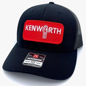 Kenworth Vintage Patch Hat - All Black Richardson 112 Trucker Cap